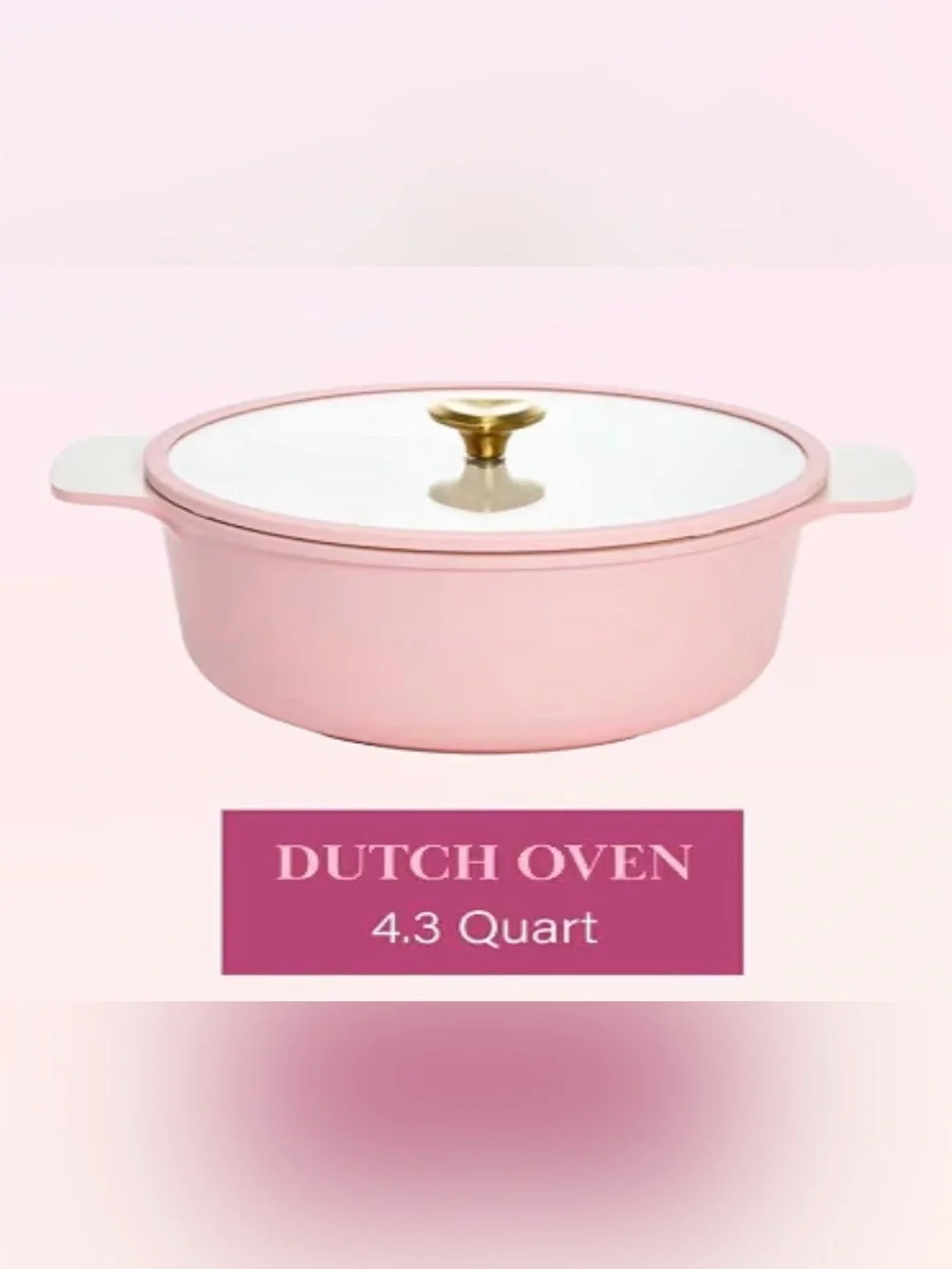 Paris Hilton Pink Dutch Oven with Lid - 4.3 Quart